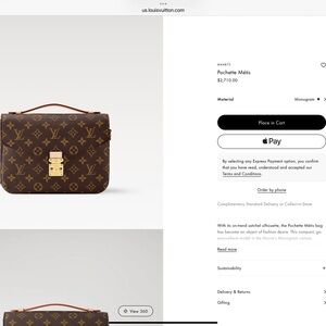 Louis Vuitton Monogram Pochette Métis in Brown and Gold